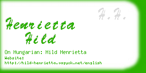 henrietta hild business card